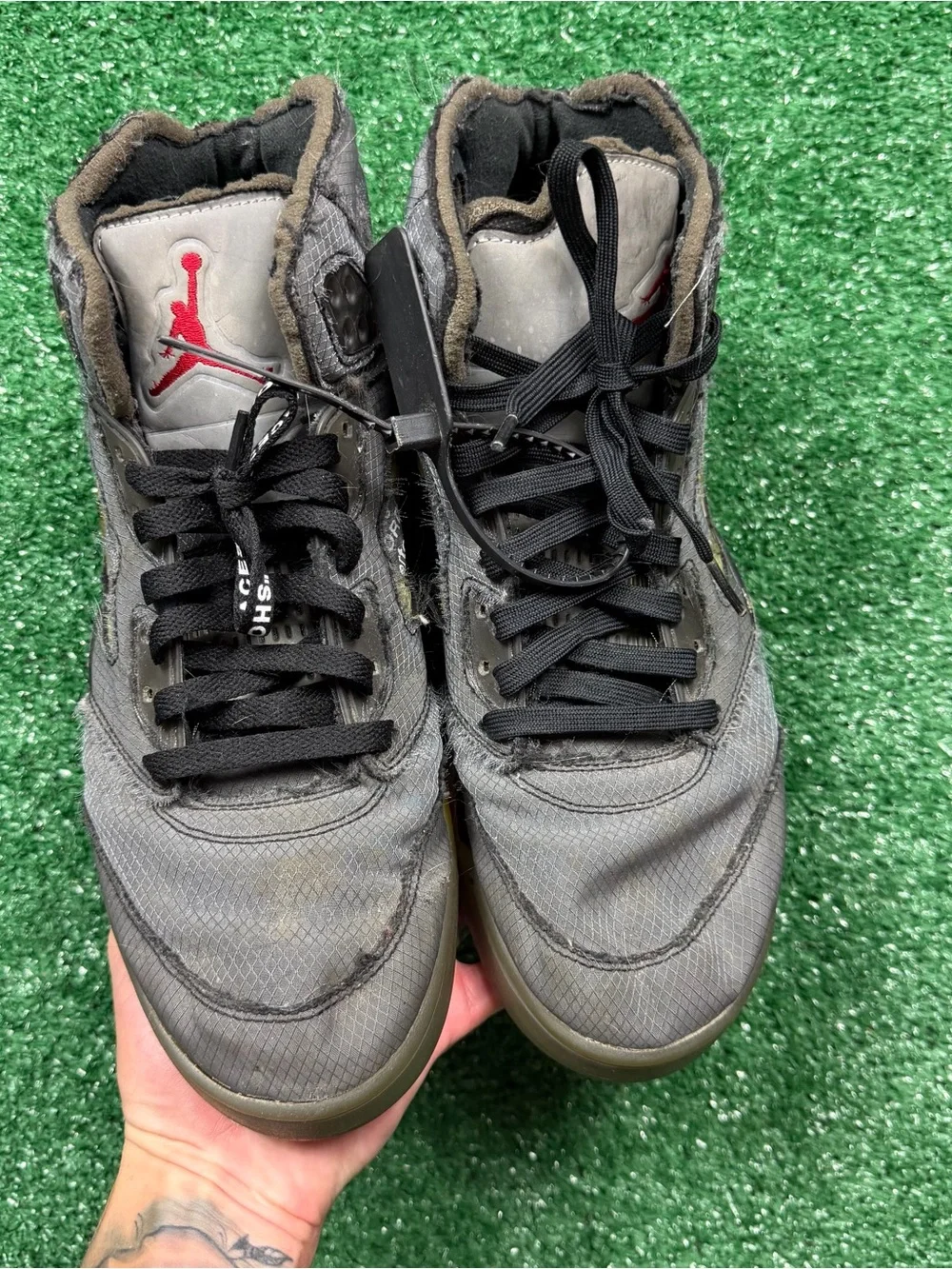 Jordan retro 5 SP x Off white ‘muslin’ sneakers
